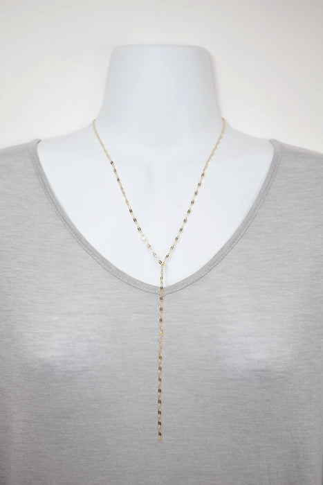 Mirror Chain Lariat Necklace