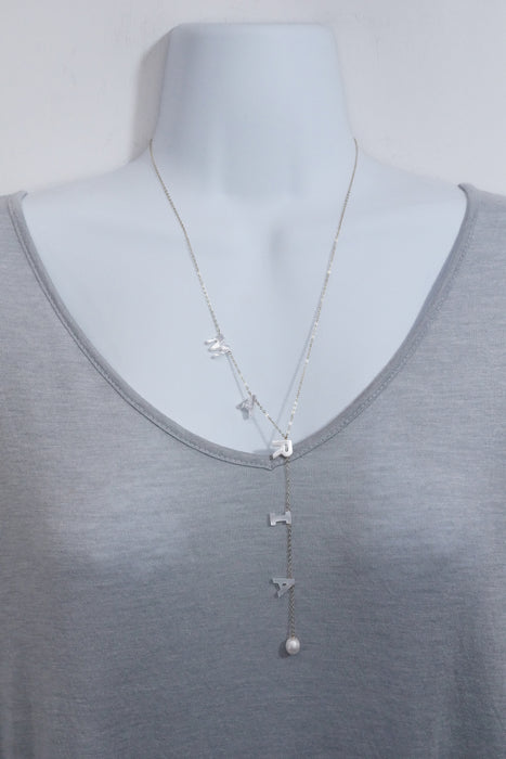 Mother of Pearl Lariat Necklace