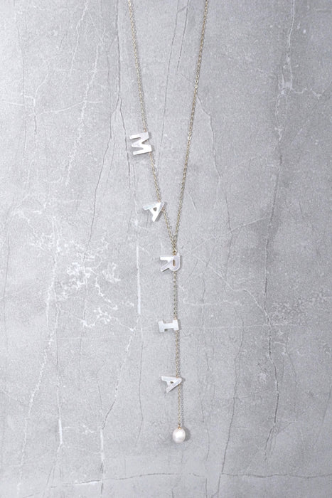 Mother of Pearl Lariat Necklace