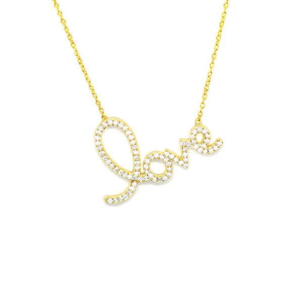 14k 18k Solid Gold Love Script Necklace for Women, Cursive Love Letter  Necklace, Delicate Valentines Necklace, Script Font Jewelry - Etsy