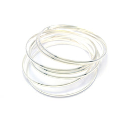 Silver Tone Bangles